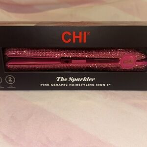 NWT‎ TikTok Viral Pink Bling Rhinestone CHI Sparkler Ceramic Hair Straightener